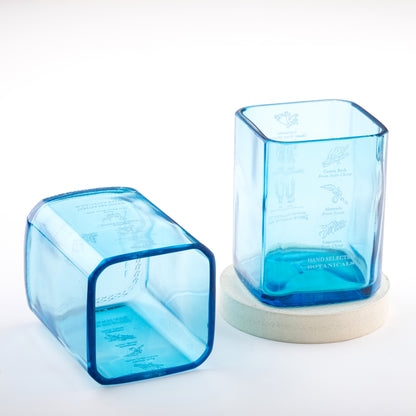 Pack Of 2 Bombay Sapphire Glasses Drinking Juice,Bourbon,Whisky,Cocktails,Mocktail Transparent Up-Cycled Eco-Friendly Glasses Perfect For Home,Restaurants And Parties Dishwasher Safe