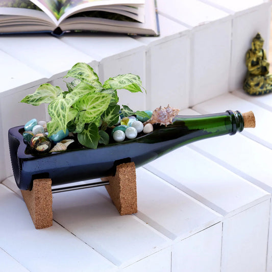 Champagne Bottle Planter for Living Room Bedroom Display Plant Planter Pot Terrace, Garden Suitable for Home