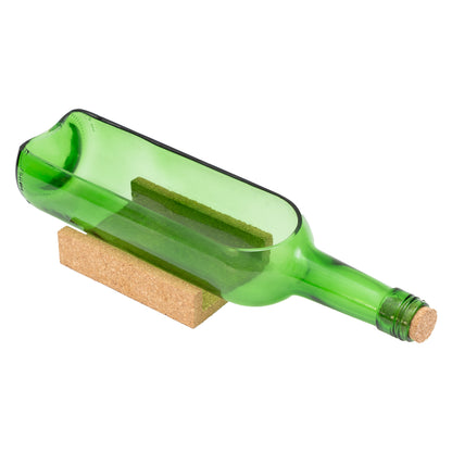 Wine Bottle Platter Glass Serving Platter with Cork Base
