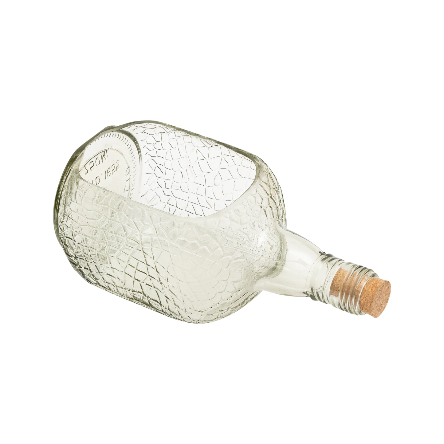 Old Monk Bottle Glass Serving Platter.