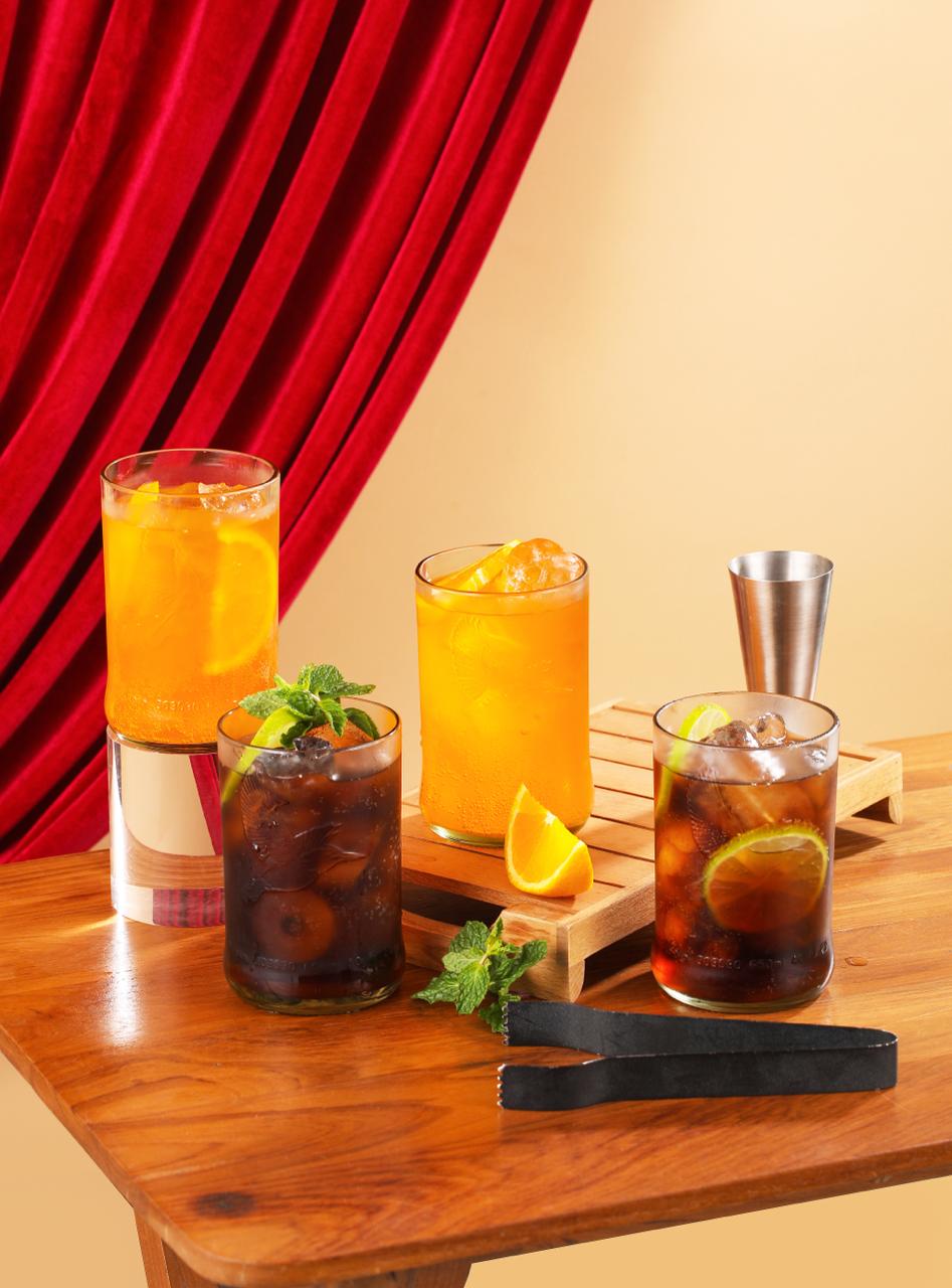 Pack Of 4 Kingfisher Glasses Drinking  Perfect For Home, Restaurants And Parties Dishwasher Safe