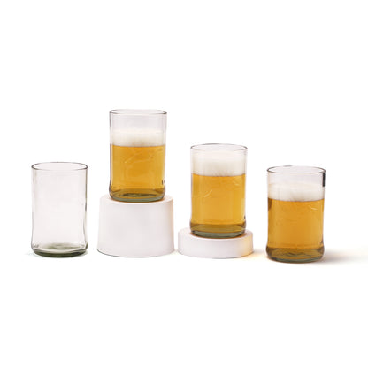 Pack Of 4 Kingfisher Glasses Drinking  Perfect For Home, Restaurants And Parties Dishwasher Safe  400Ml Set Of 4