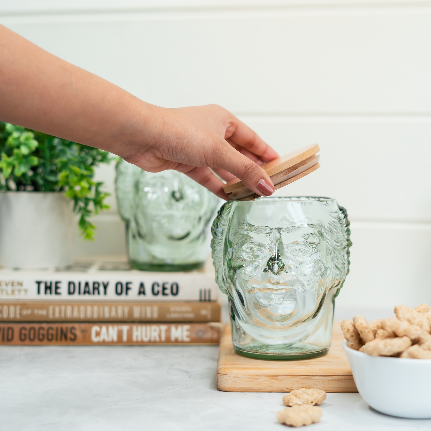 Pack Of 2 Old monk Big Face Jars