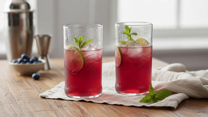 Pack Of 6 Kingfisher Glasses Drinking  Perfect For Home, Restaurants And Parties Dishwasher Safe