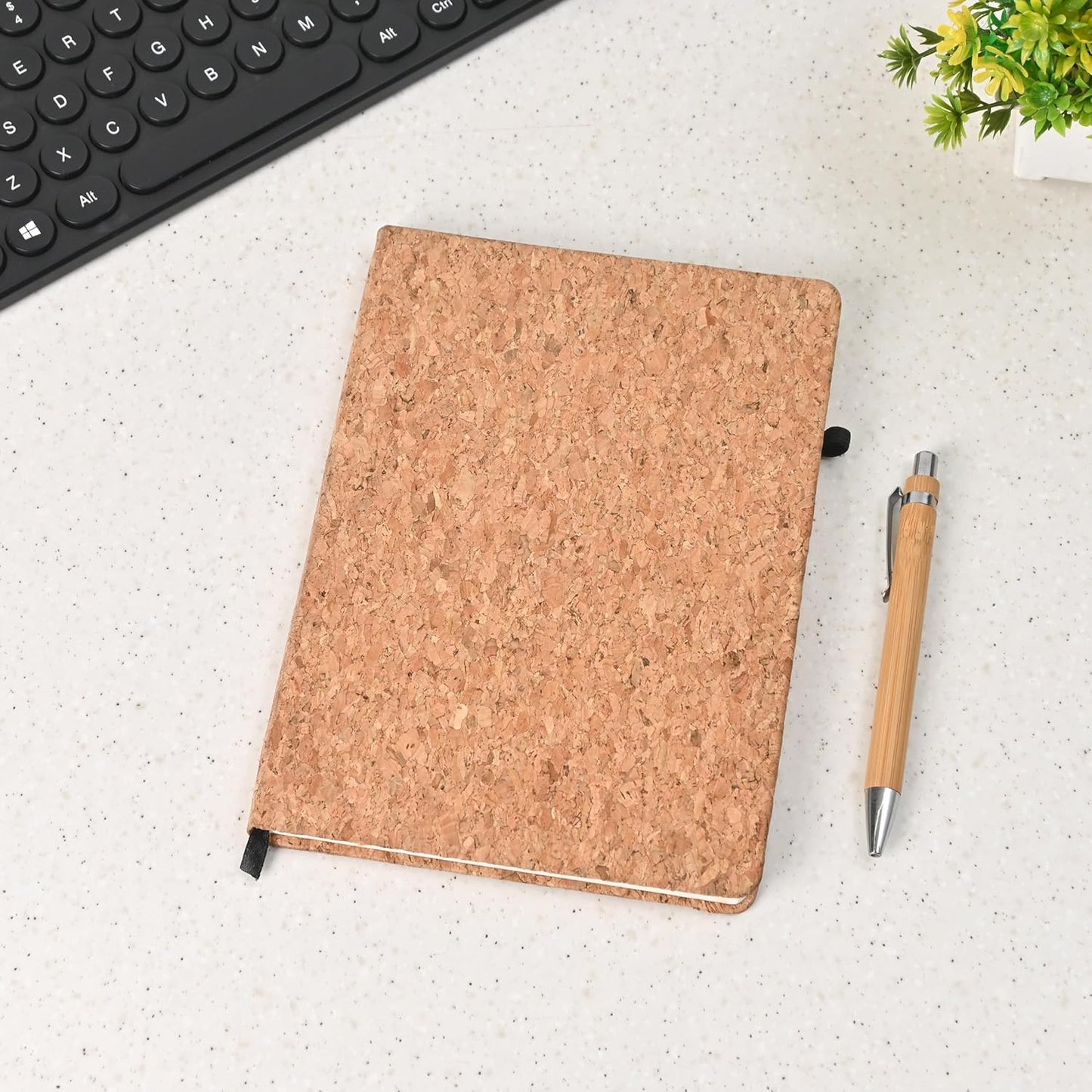 Eco-Friendly Cork Diary – 190 Pages | A5 Size Notebook with Pen Holder