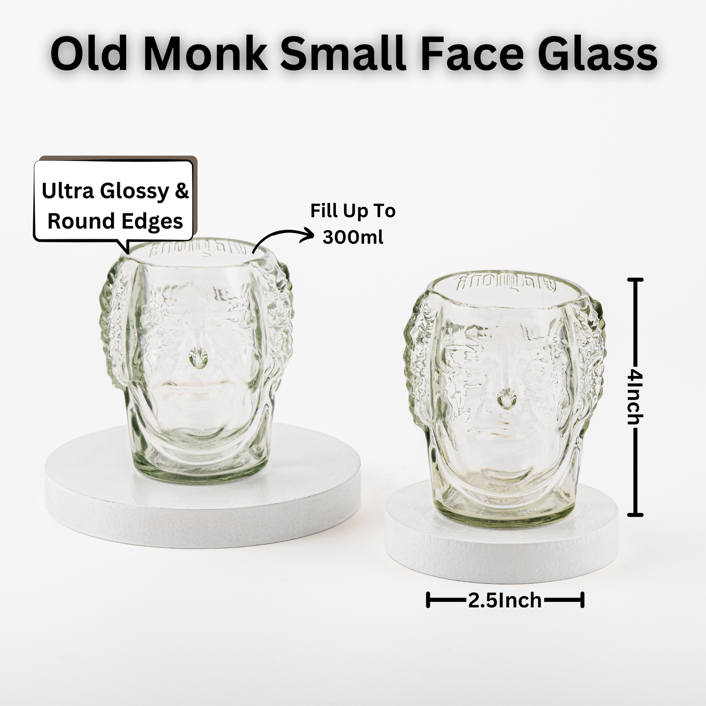 Pack Of 2 Old Monk Glasses,300Ml Drinking Perfect For Home, Restaurants And Parties Dishwasher Safe