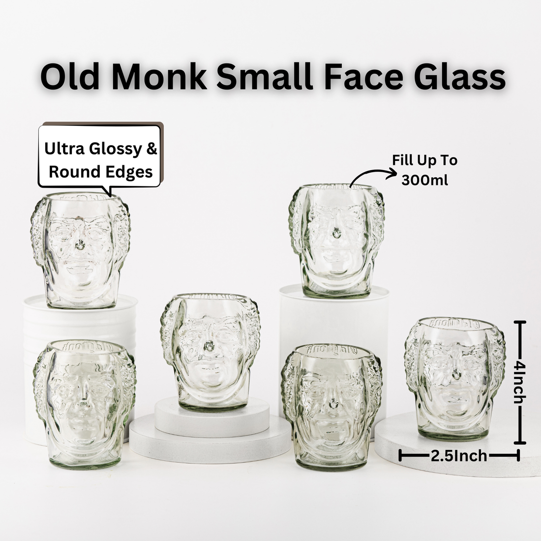 Pack Of 6 Old Monk Serving Set Perfect For Home Restaurants And Parties Dishwasher Safe