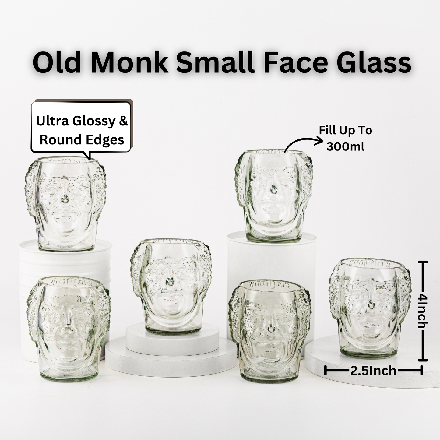 Pack Of 6 Old Monk Serving Set Perfect For Home Restaurants And Parties Dishwasher Safe