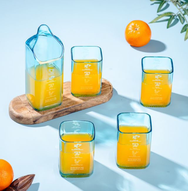 Pack Of 5 Bombay Sapphire Premium Jug With Glasses Drinking Drinking Juice, Bourbon, Whisky, Cocktails  Eco-Friendly Perfect For Home, Restaurants And Parties Dishwasher Safe
