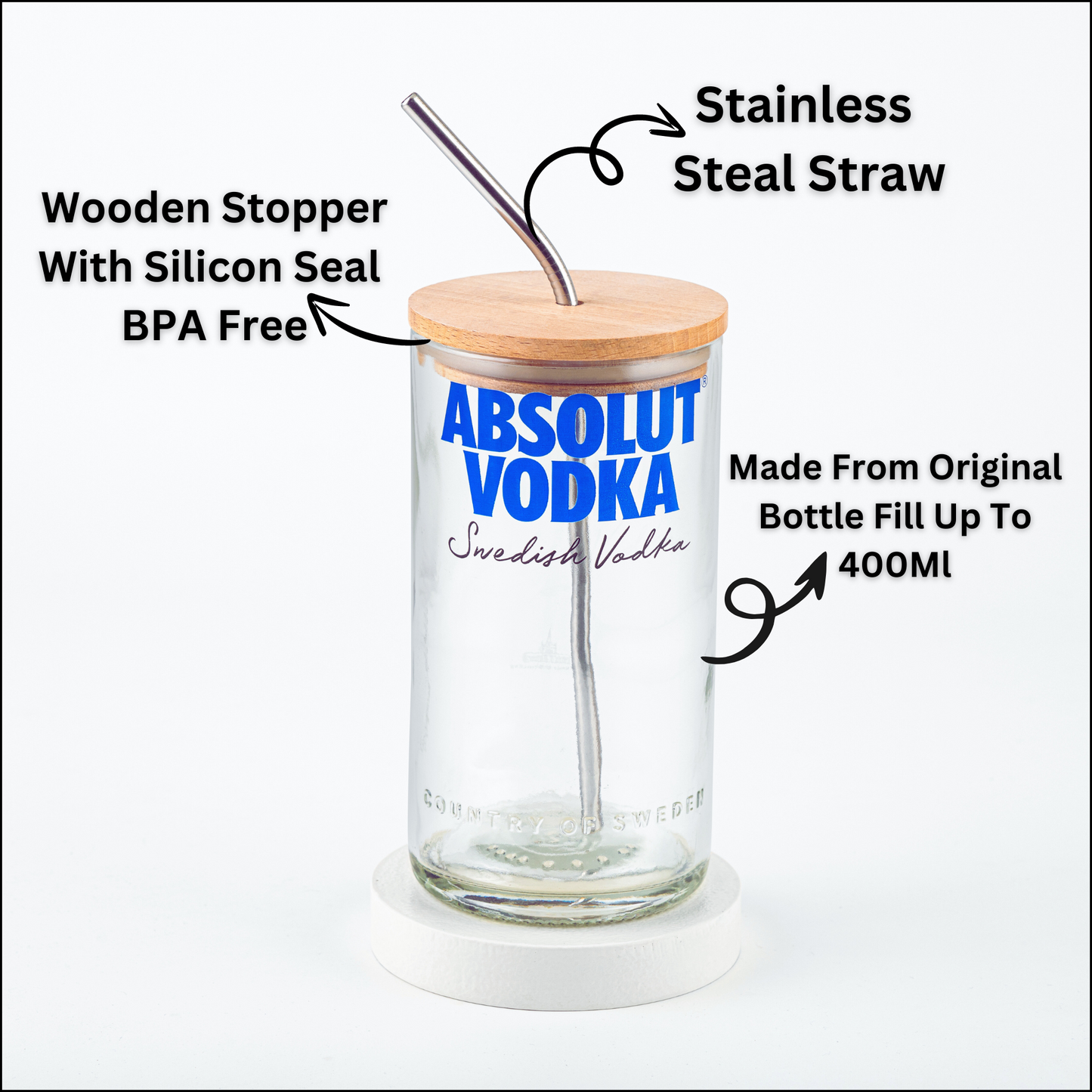 Absolute Bottle Sipper Eco-Friendly With Stainless Steel Straw