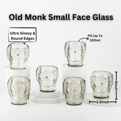 Pack Of 6 Old Monk Glasses 300Ml Drinking Perfect For Home Restaurants And Parties Dishwasher Safe