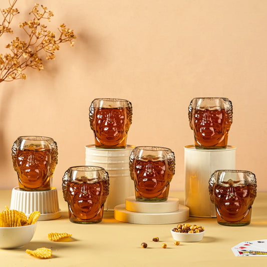 Pack Of 6 Old Monk Glasses 300Ml Drinking Perfect For Home Restaurants And Parties Dishwasher Safe