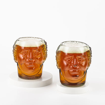 Pack Of 2 Old Monk Big Face Glasses Extra Large 600Ml Drinking Perfect For Home, Restaurants And Parties Dishwasher Safe