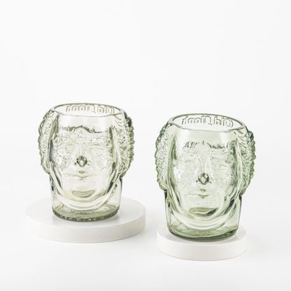 Pack Of 2 Old Monk Big Face Glasses Extra Large 600Ml Drinking Perfect For Home, Restaurants And Parties Dishwasher Safe